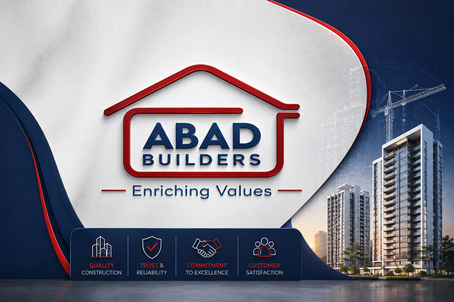 ABAD Builders official logo for Kochi residential projects