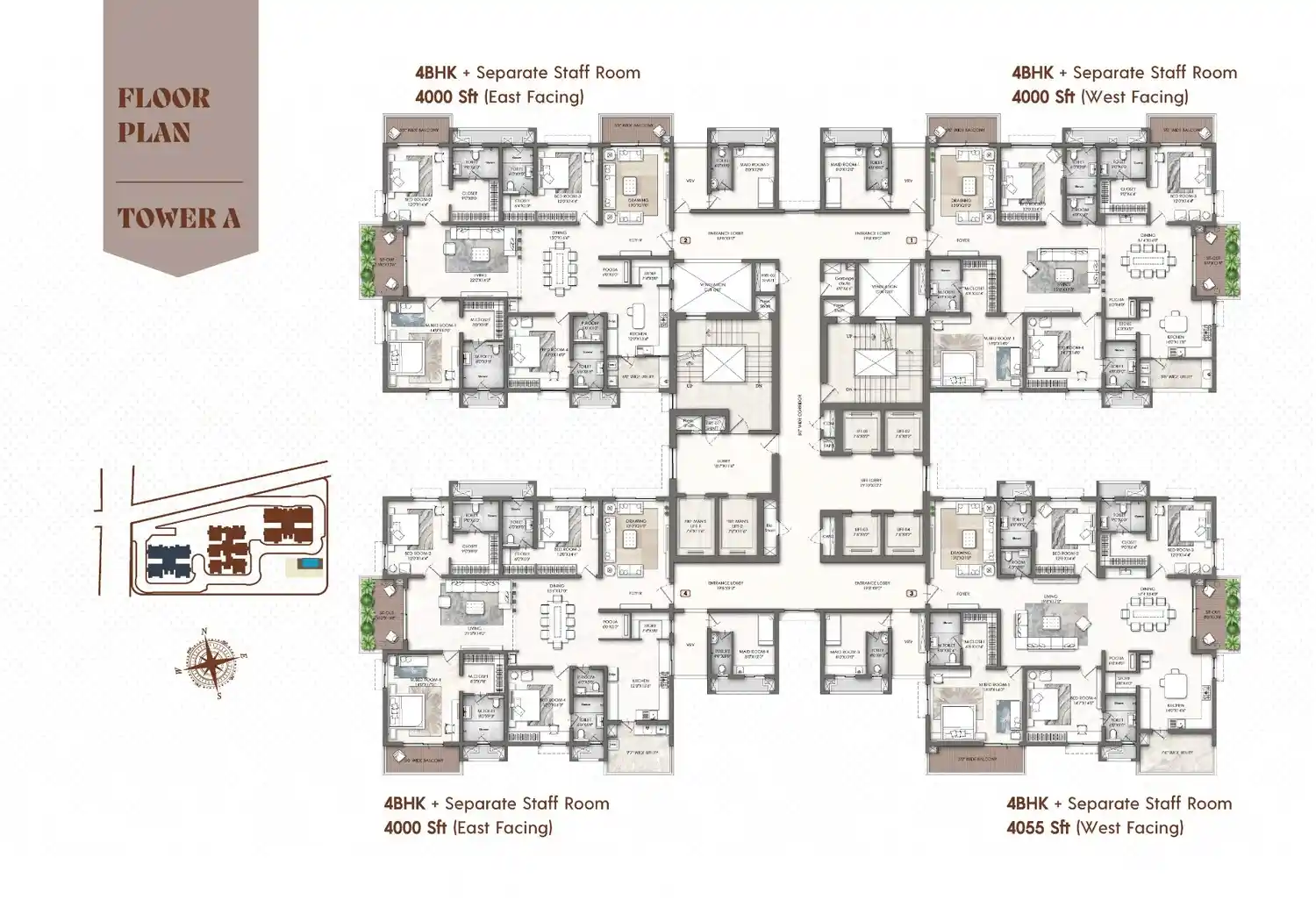 Anta Highway Avenues 3 BHK floor plan