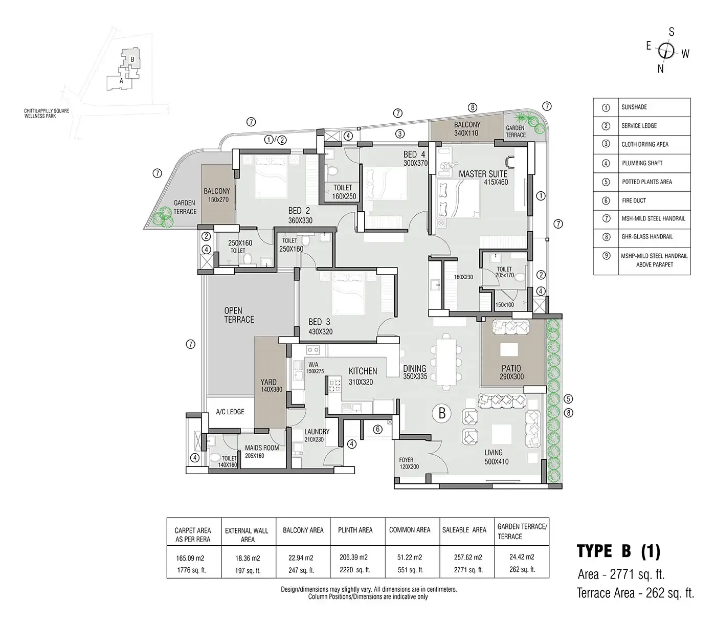 Anta Kings Place 2 BHK Floor Plan