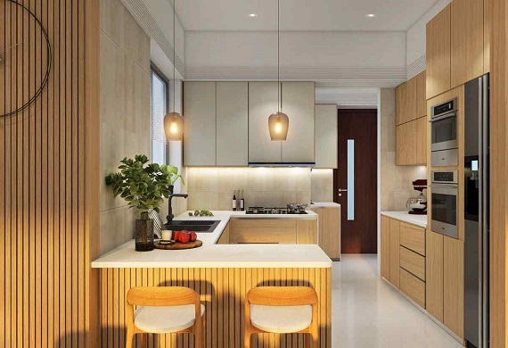 Kitchen at Anta Queens Garden Kaloor