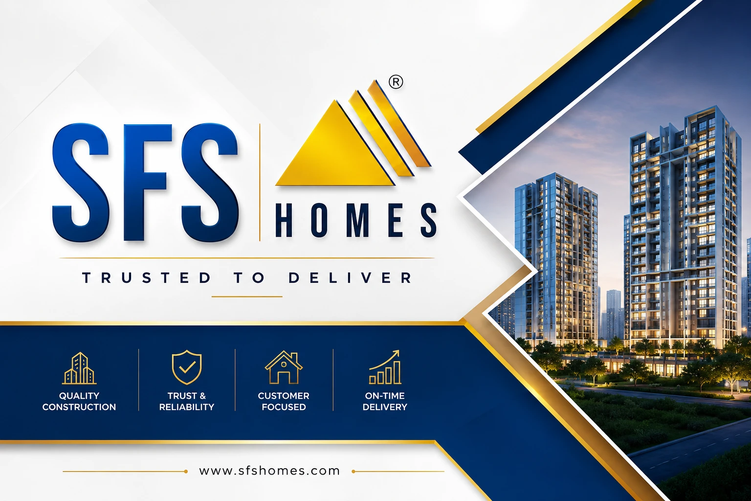 SFS Homes official logo for Kochi residential projects