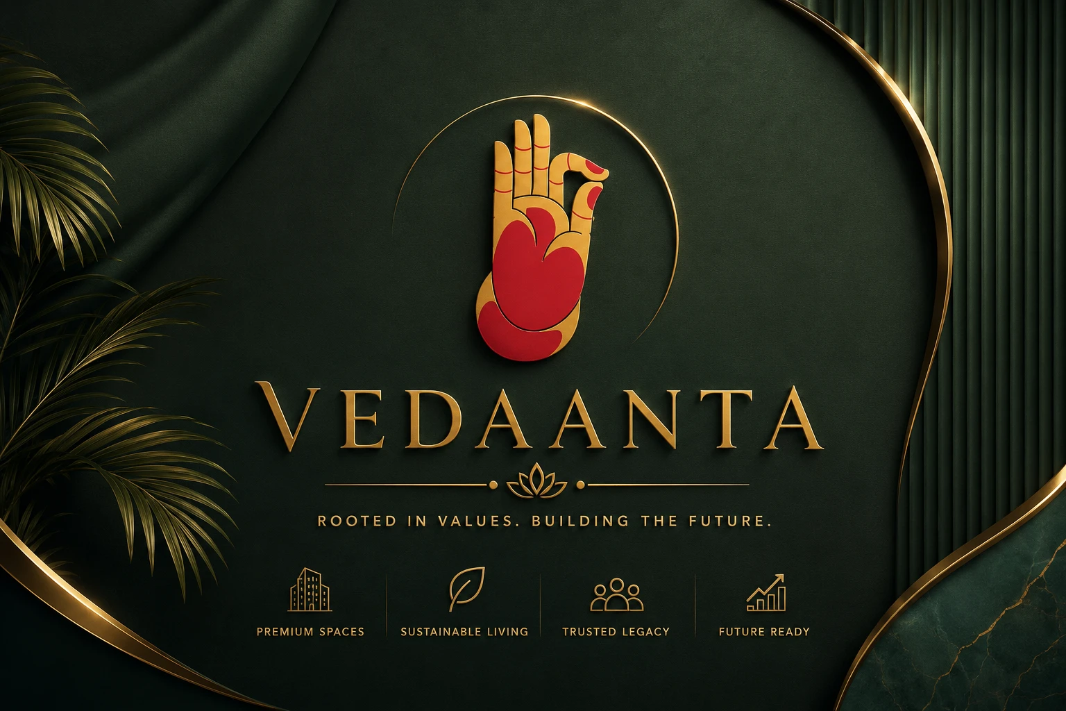 Vedaanta Senior Living official logo for Kochi residential projects